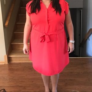 Orange Tshirt dress.